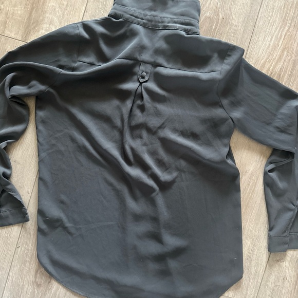 Pleione Blouse Womens Size XS Green Long Front Button‎ Down Polyester - Picture 4 of 4